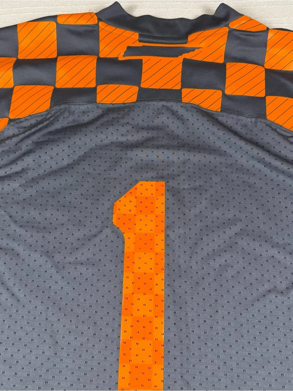 Adidas Tennessee Volunteers Jersey Size M Gray Orange Checkered #1
